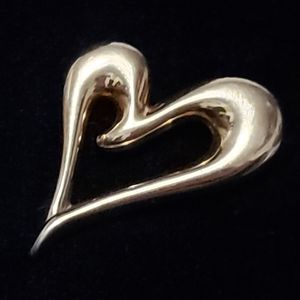 Signed Monet Heart Brooch